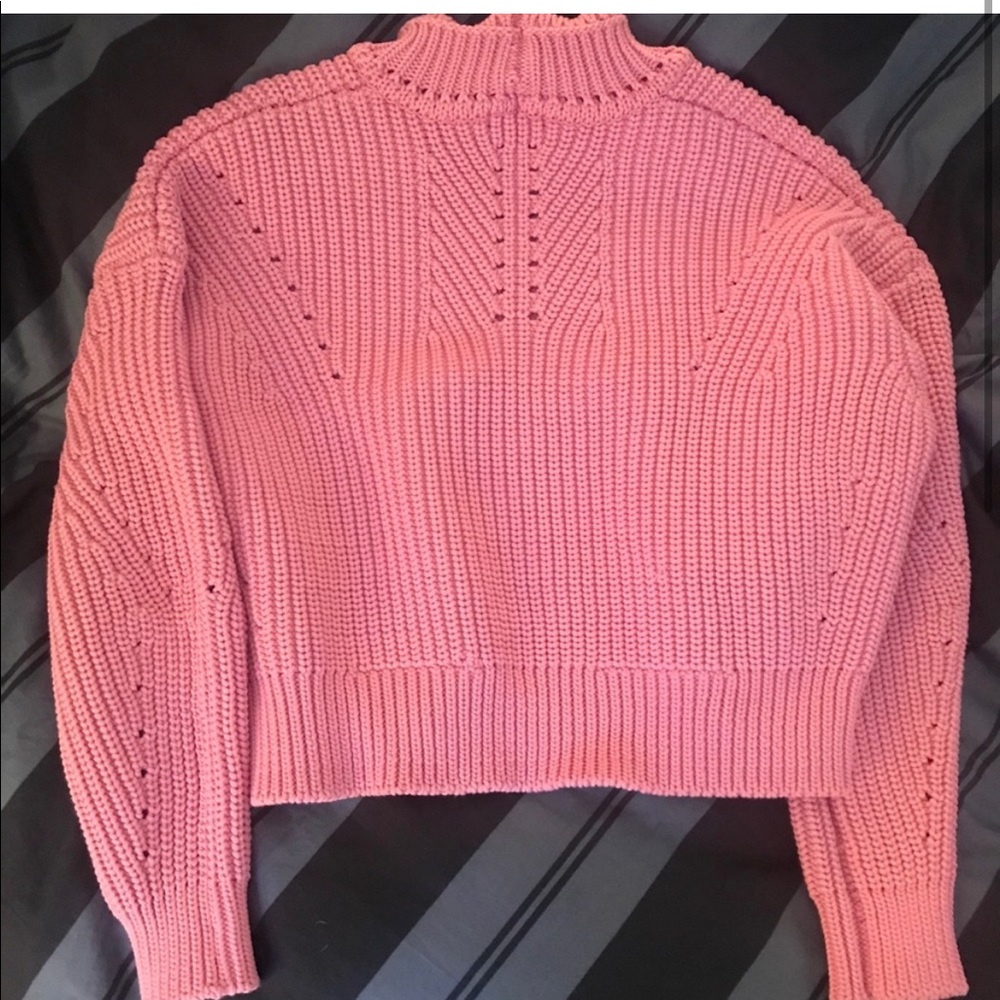 525 America Chunky crop sweater in orchid